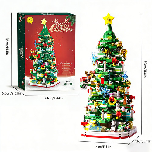 Christmas tree building - building, block