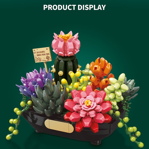 872pcs sembo succulent potted - 872pcs,