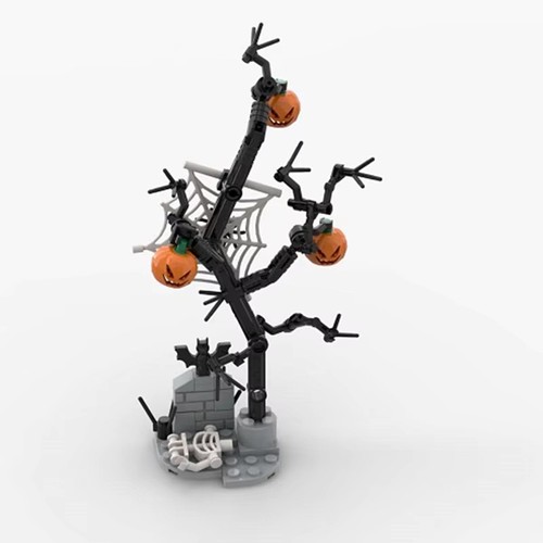 Moc halloween pumpkin grave - pumpkin,